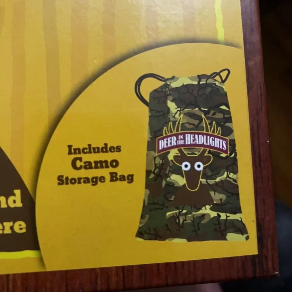 Deer in the Headlights Family Board Game Ages 8+ Sealed Contents Free Camo Bag